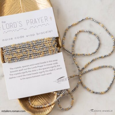 lord's prayer Morse code wrap bracelet