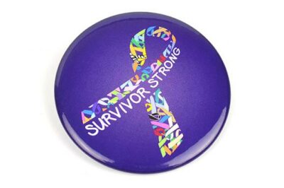 Survivor Strong Multicolored Button