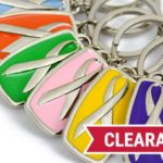 Be Aware Ribbon Keychain (Closeout) Image