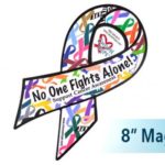 No One Fights Alone® Multicolored Car Magnet Image