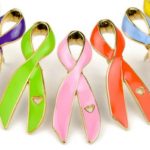 Cancer Awareness Ribbon Enamel Pin Image