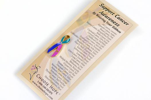 Cancer Awareness Ribbon Enamel Pin