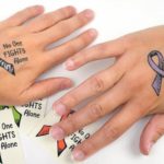 No One Fights Alone® Ribbon Temporary Tattoo Image