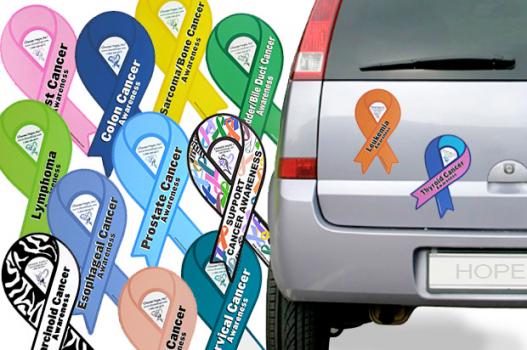 PURPLE RIBBON - Auto Magnet - LifeJackets Productions