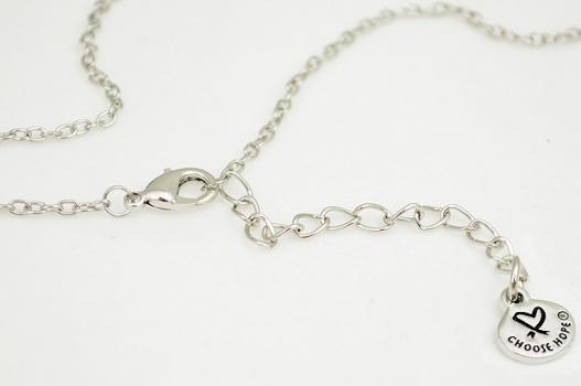 Pink Awareness Ribbon Hope Survivor Silver Ribbon Pendant Necklace You Choose Ribbon Design