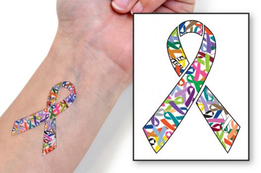 Ribbon of Hope Temporary Tattoo - Choose Hope Ribbon of Hope Temporary Tattoo - Choose Hope