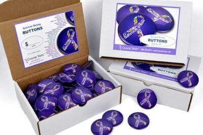 BOX - Survivor Strong Multicolored Button (box of 100) - Image 2