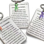 What Cancer Cannot Do® Keychain w/ Ribbon Charm Image