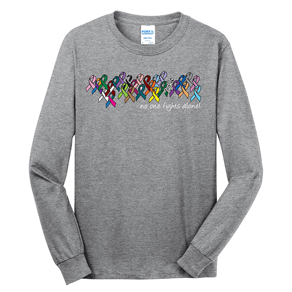 No One Fights Alone® Multicolored Ribbon Long Sleeve T-Shirt