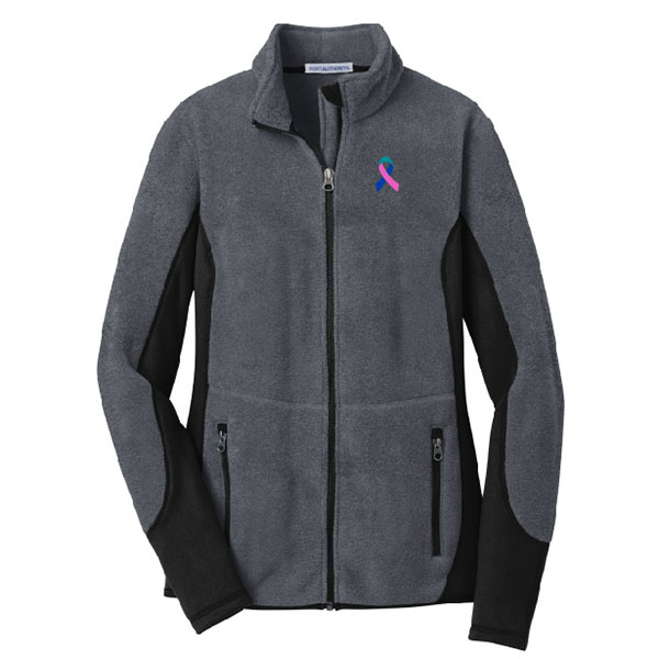 Cancer Awareness Ribbon Ladies Pro Fleece Full-zip Jacket