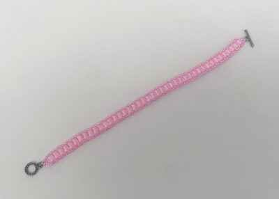 pink beaded bracelet