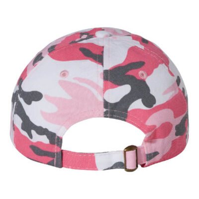 back of camo pink hat