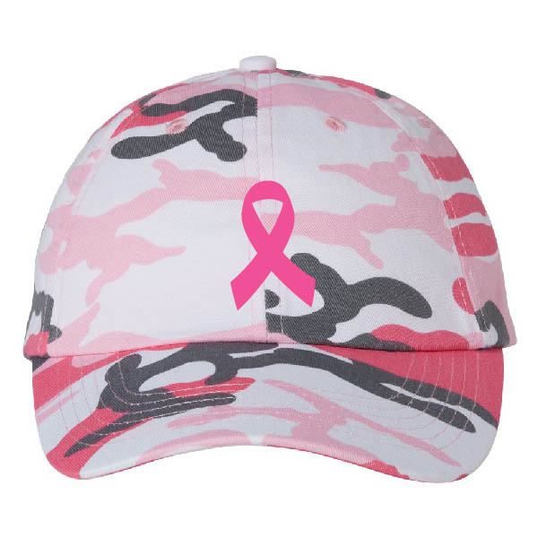 Ribbon Awareness Camo Cap