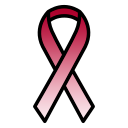 red fade to white cancer ribbon