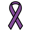 dark purple cancer ribbon