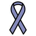 dull blue cancer ribbon