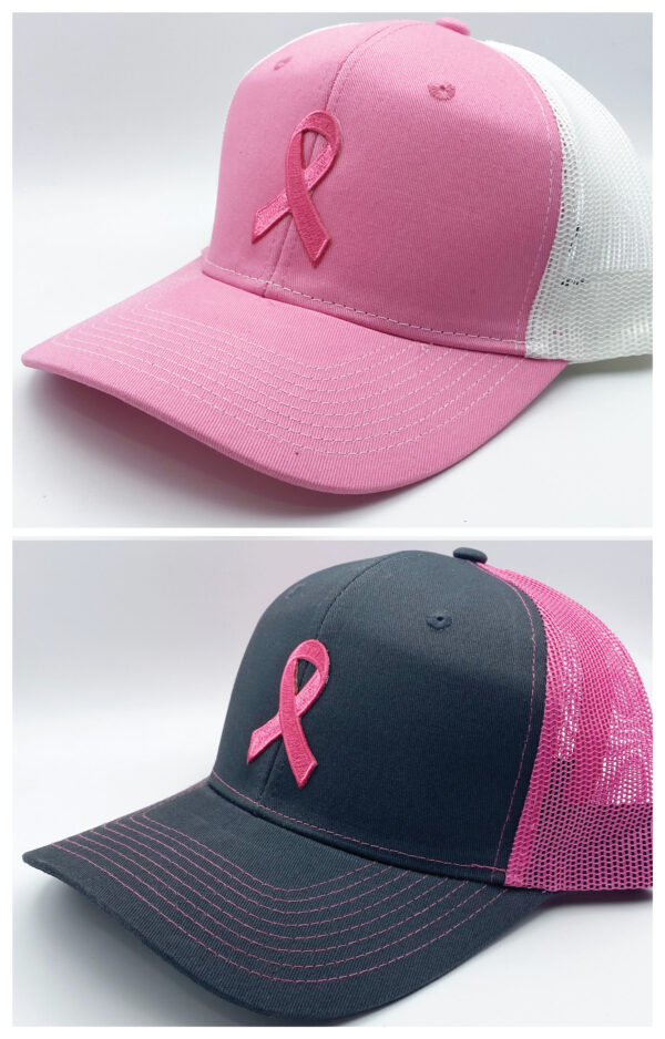 Breast Cancer Awareness Ribbon Mesh-back Cap group photo