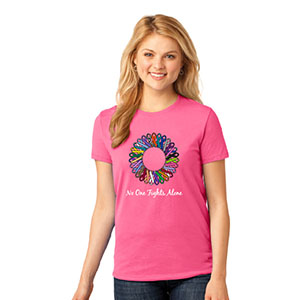 Circle of Hope Multicolored Ribbon Ladies T-shirt