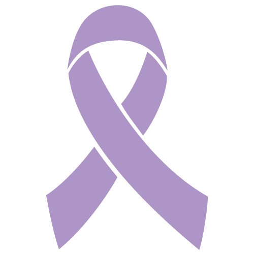 lavender cancer awareness ribbon