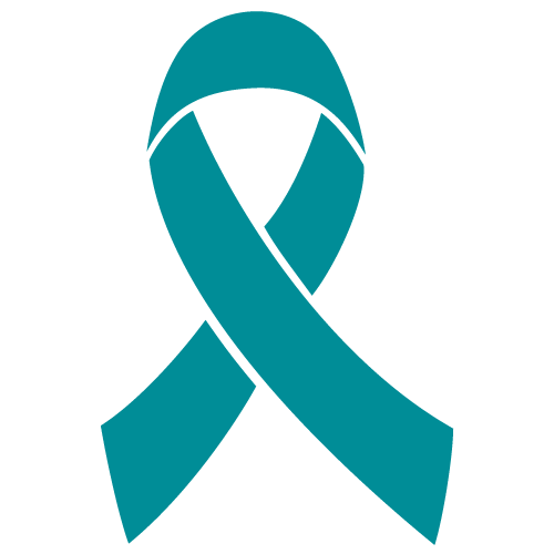 teal cancer awareness ribbon