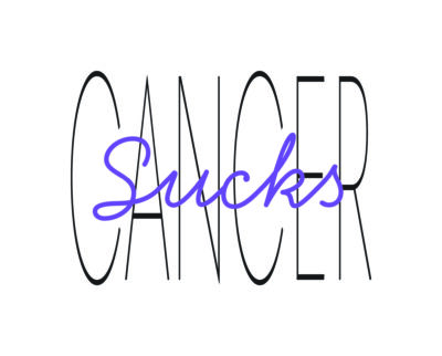 Cancer sucks with sucks in violet