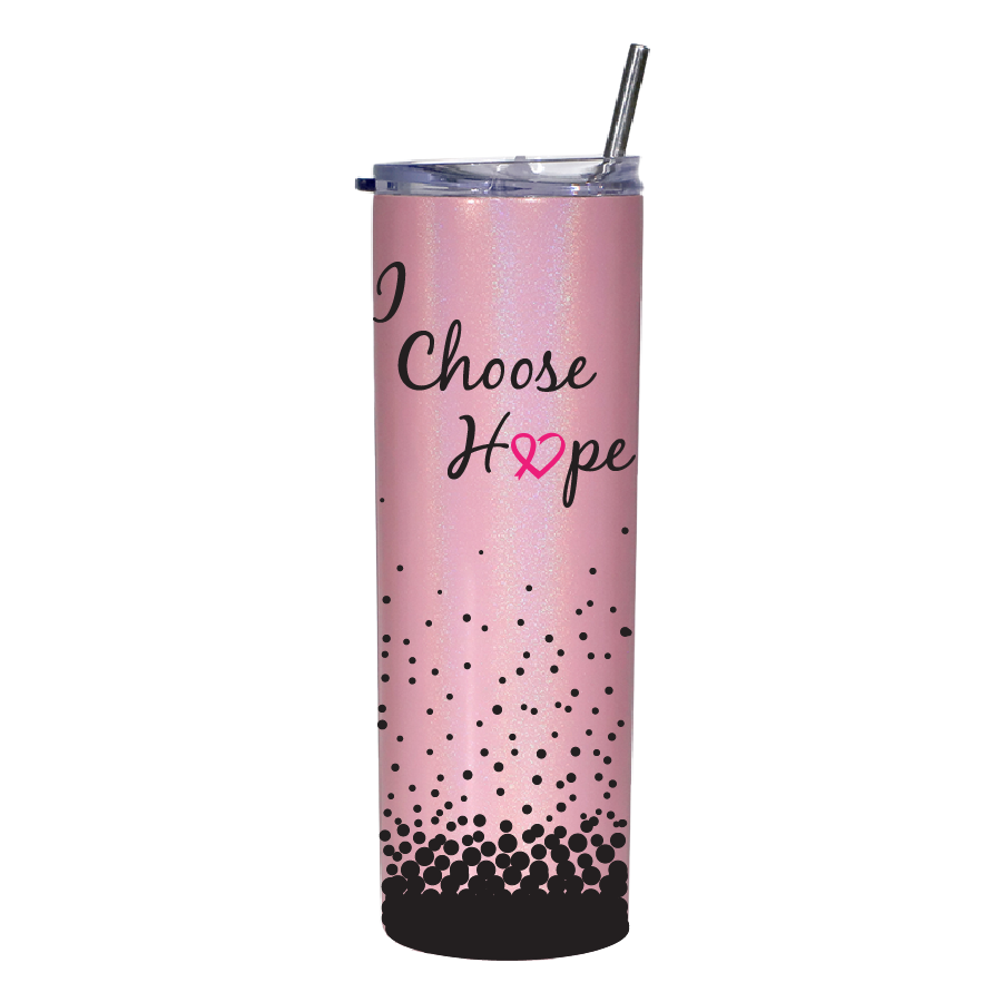 I Choose Hope Stainless Steel Tumbler with Straw - Choose Hope