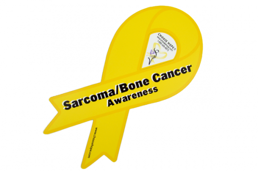 sarcoma/bone cancer awareness magnet in yellow