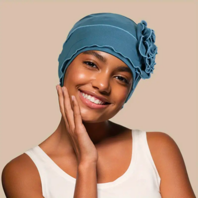 teal head covering