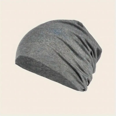 grey head covering