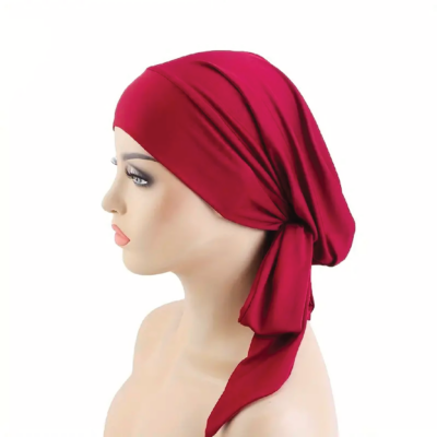 burgundy head scarf