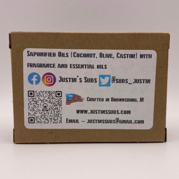 Back of Soap in the package