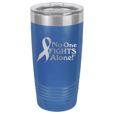20oz. Stainless Steel Royal tumbler with laser engraved NOFA ribbon design.