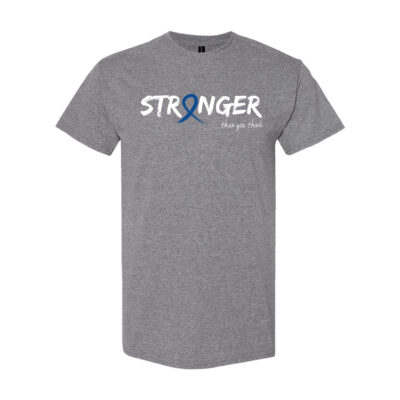 Survivor Strong Cancer Awareness T-shirt with Dark Blue ribbon color