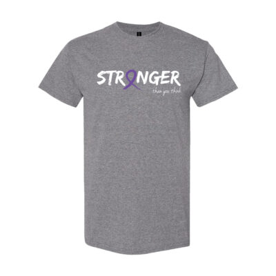 Survivor Strong Cancer Awareness T-shirt with Purple ribbon color