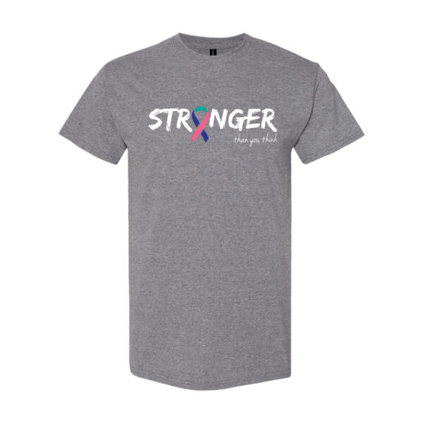 Survivor Strong Cancer Awareness T-shirt with Teal Pink and Blue ribbon color