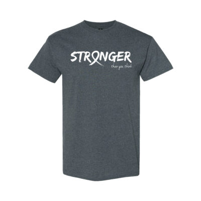 Survivor Strong Cancer Awareness T-shirt with White ribbon color