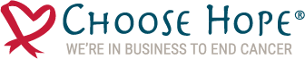 choose hope: we're in business to end cancer: logotype