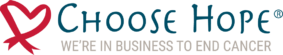 choose hope: we're in business to end cancer: logotype