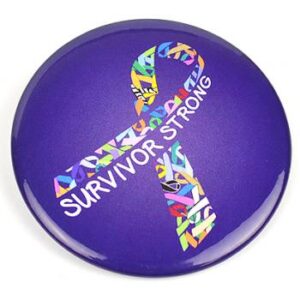 Survivor Strong Multicolored Button