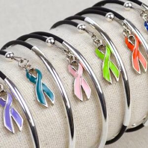 Inspire Awareness Wrap Bracelet w/ Ribbon Charm