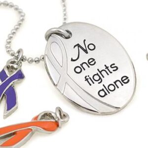 No One Fights Alone® Necklace w/ Ribbon Charm