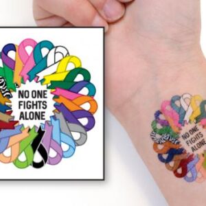No One Fights Alone® Multicolored Temporary Tattoo