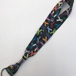 Cancer Awareness Lanyard Keychain