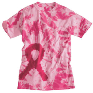 Cancer Ribbon Tie-Dyed T-shirt
