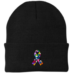 Cancer Ribbon Awareness Knit Cap