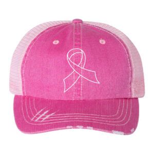 Cancer Awareness Distressed Pink Cap