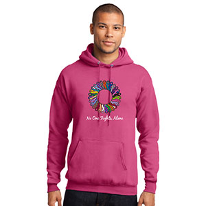 Circle of Hope Multicolored Ribbon No One Fights Alone® Hooded Sweatshirt