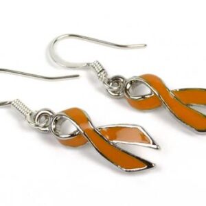 Cancer Awareness Ribbon Enamel Earrings in 32 colors supporting all cancer types