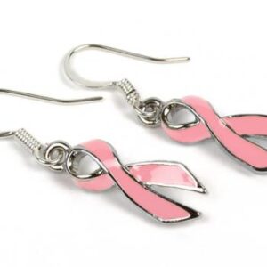 Cancer Awareness Ribbon Enamel Earrings in 32 colors supporting all cancer types