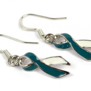 Cancer Awareness Ribbon Enamel Earrings in 32 colors supporting all cancer types